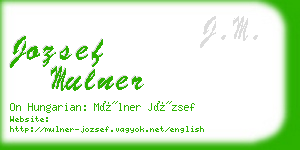 jozsef mulner business card